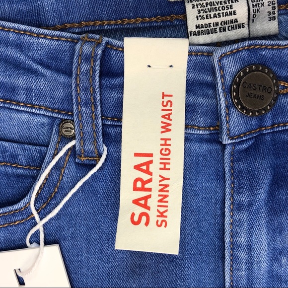 Castro Jeans Sarai Skinny High Waist Size 4 NWT - Picture 10 of 16